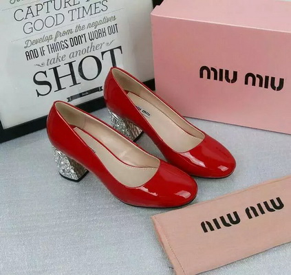 MIUMIU Shallow mouth Block heel Shoes Women--001